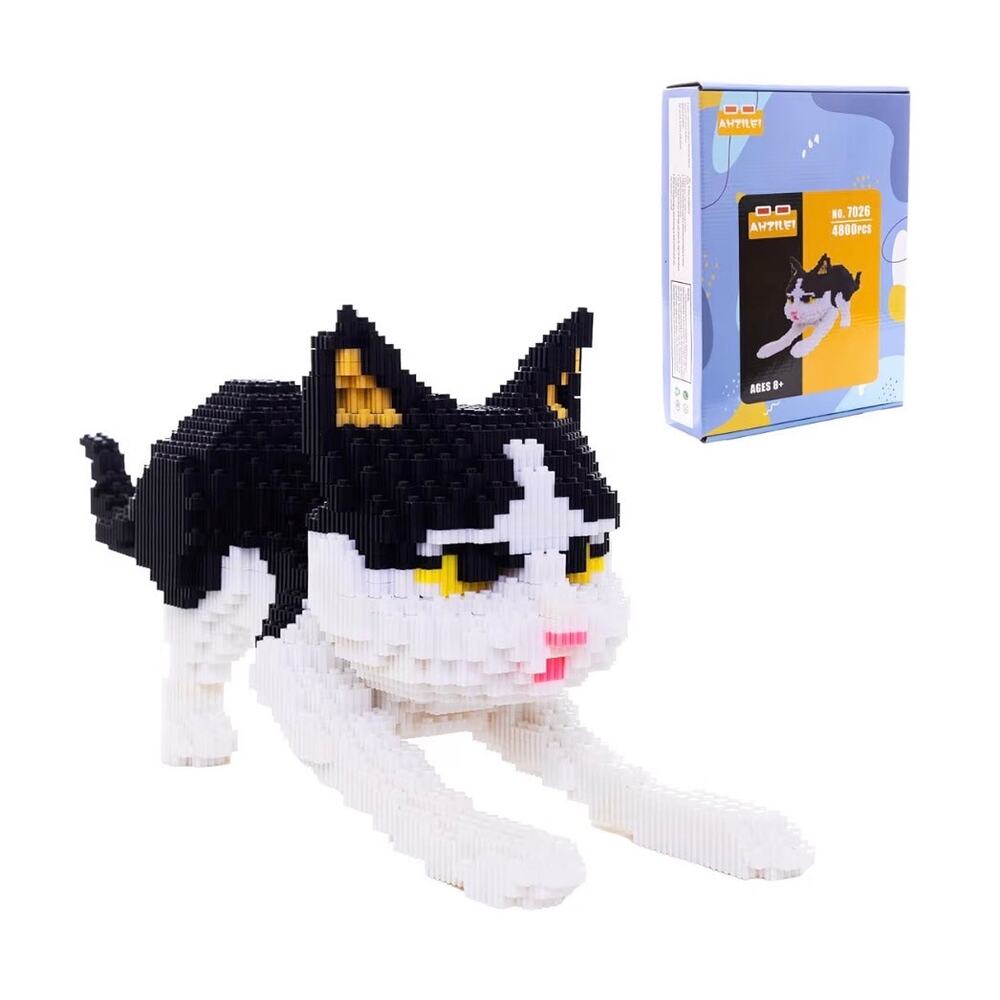 4800pc Tuxedo Cat Micro Building Block Set Cat Lover Gift NIB